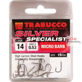 Trabucco Silver Specialist feeder horog, méret: 10