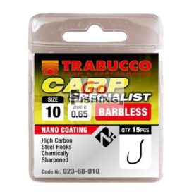   Trabucco Carp Specialist szakáll nélküli horog, méret: 10