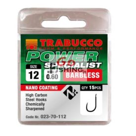   Trabucco Power Specialist szakáll nélküli horog, méret: 15