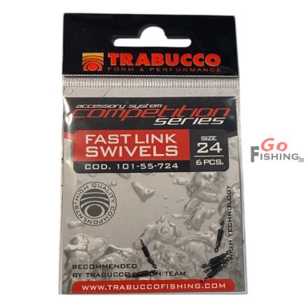 Trabucco Xps Competition Fast Link Swivels 24 6 db/csg, Match - feeder gyorskapocs