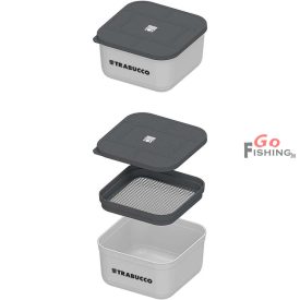   Trabucco Baitsafe Box 1,6l vent & mesh riddle, szellőző csalitartó doboz hálós betéttel
