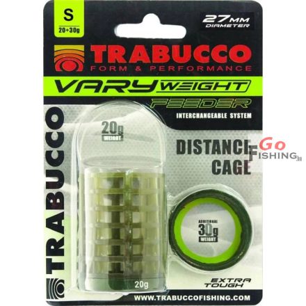 Trabucco Vary Weight Distance Cage Feeder M 30/40g feeder kosár cserélhető súllyal