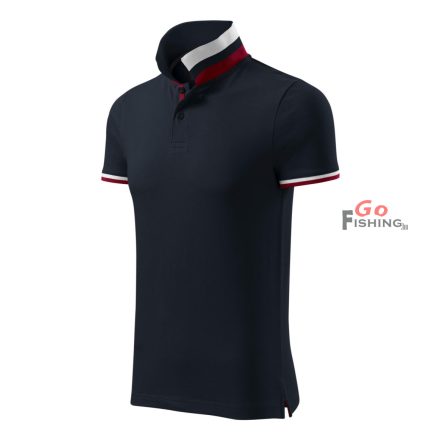MALFINI Premium® Collar Up Férfi szürkéskék Galléros póló L