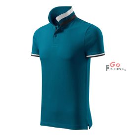   MALFINI Premium® Collar Up Férfi petrol kék Galléros póló L