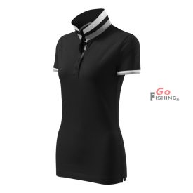 MALFINI Premium® Collar Up Női fekete Galléros póló M