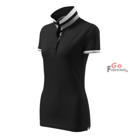 MALFINI Premium® Collar Up Női fekete Galléros póló M