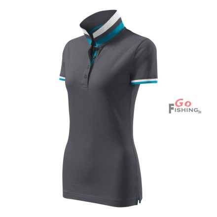 MALFINI Premium® Collar Up Női light anthracite Galléros póló XL