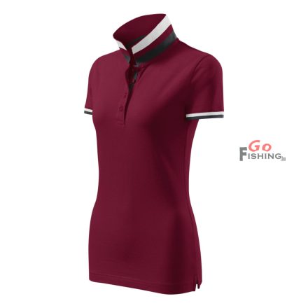 MALFINI Premium® Collar Up Női garnet Galléros póló XS