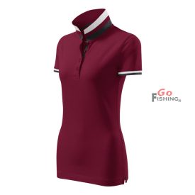 MALFINI Premium® Collar Up Női garnet Galléros póló L