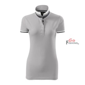   MALFINI Premium® Collar Up Női ezüstszürke Galléros póló XL