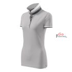 MALFINI Premium® Collar Up Női ezüstszürke Galléros póló 2XL