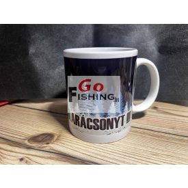 Boldog Karácsonyt bögre kék hátérrel